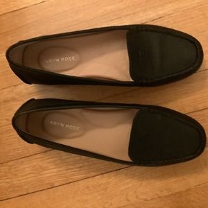Taryn Rose Black leather Karen Driving Loafers